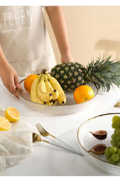 现代简约水晶玻璃果盘 创意与实用的完美融合